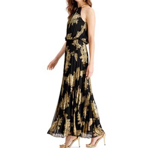 msk black and gold dress